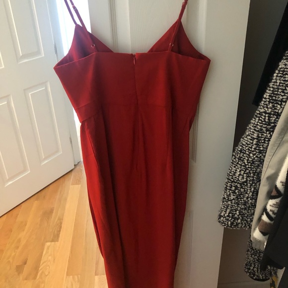 lulus Reinette Rust Red Midi Dress worn once - Picture 2 of 8